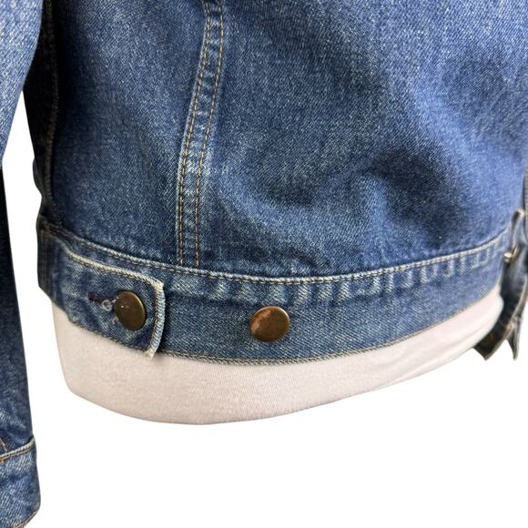 Vintage Learsi Medium Wash Denim 100% Cotton Jean Jacket - Picture 9 of 14